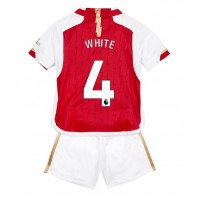 Arsenal Benjamin White #4 Hjemmedraktsett Barn 2023-24 Kortermet (+ Korte bukser)